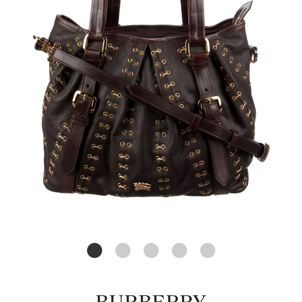 Burberry Leather Lowry Tote Bag - Picture 5 of 7